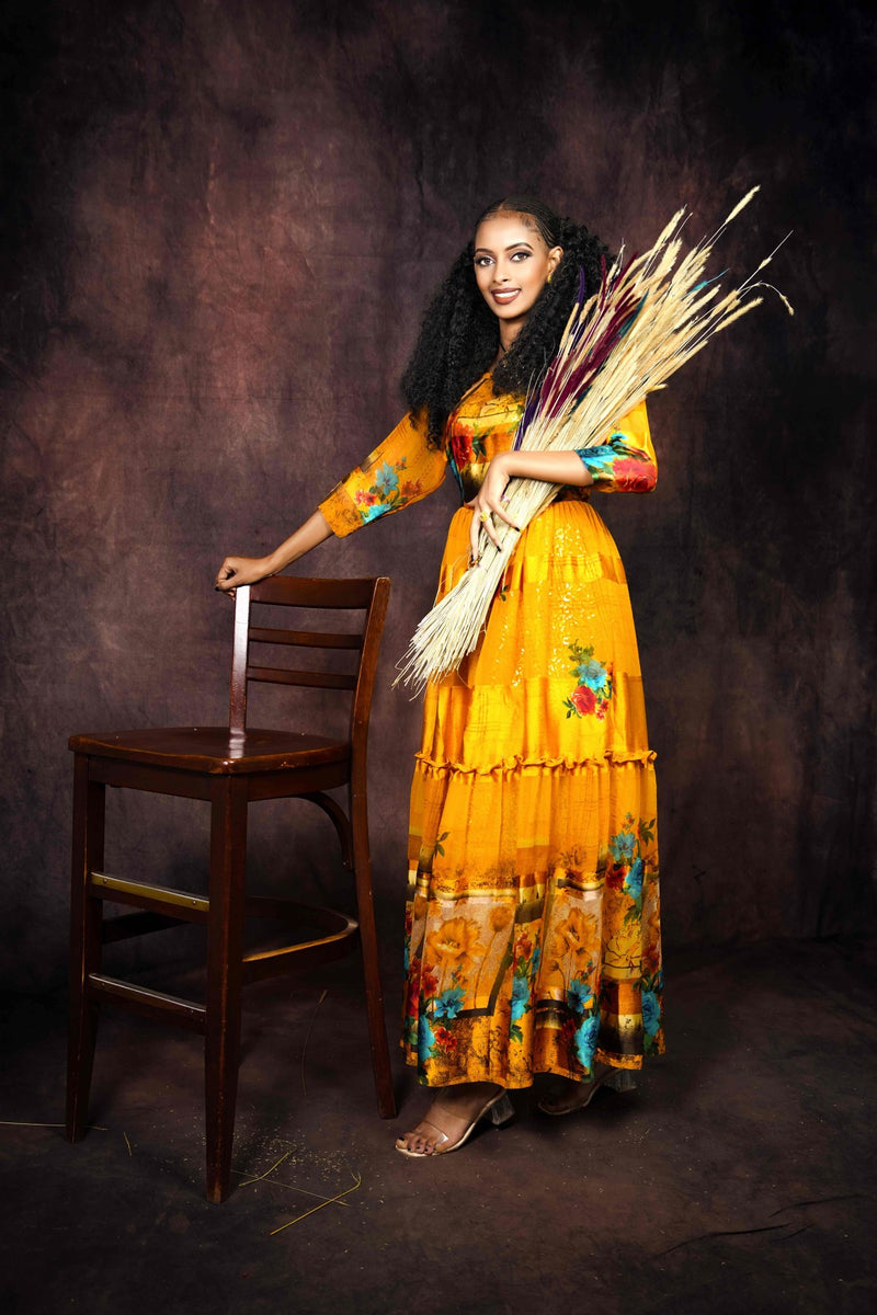 CHIFFON-Weleba-Eritrean and Ethiopian Dress-Traditional – WELEBA