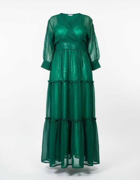 CHIFFON – Dark Green | CRISS CROSS HAND SLAVE